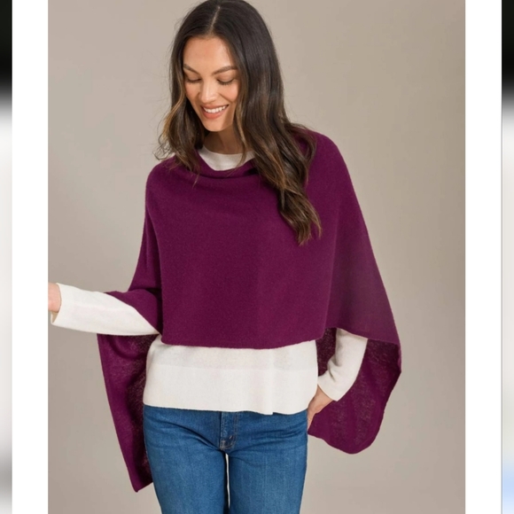 NWT Alashan Cashmere 100% Cashmere Dress Topper - Paprika (Burgundy) - Picture 7 of 9
